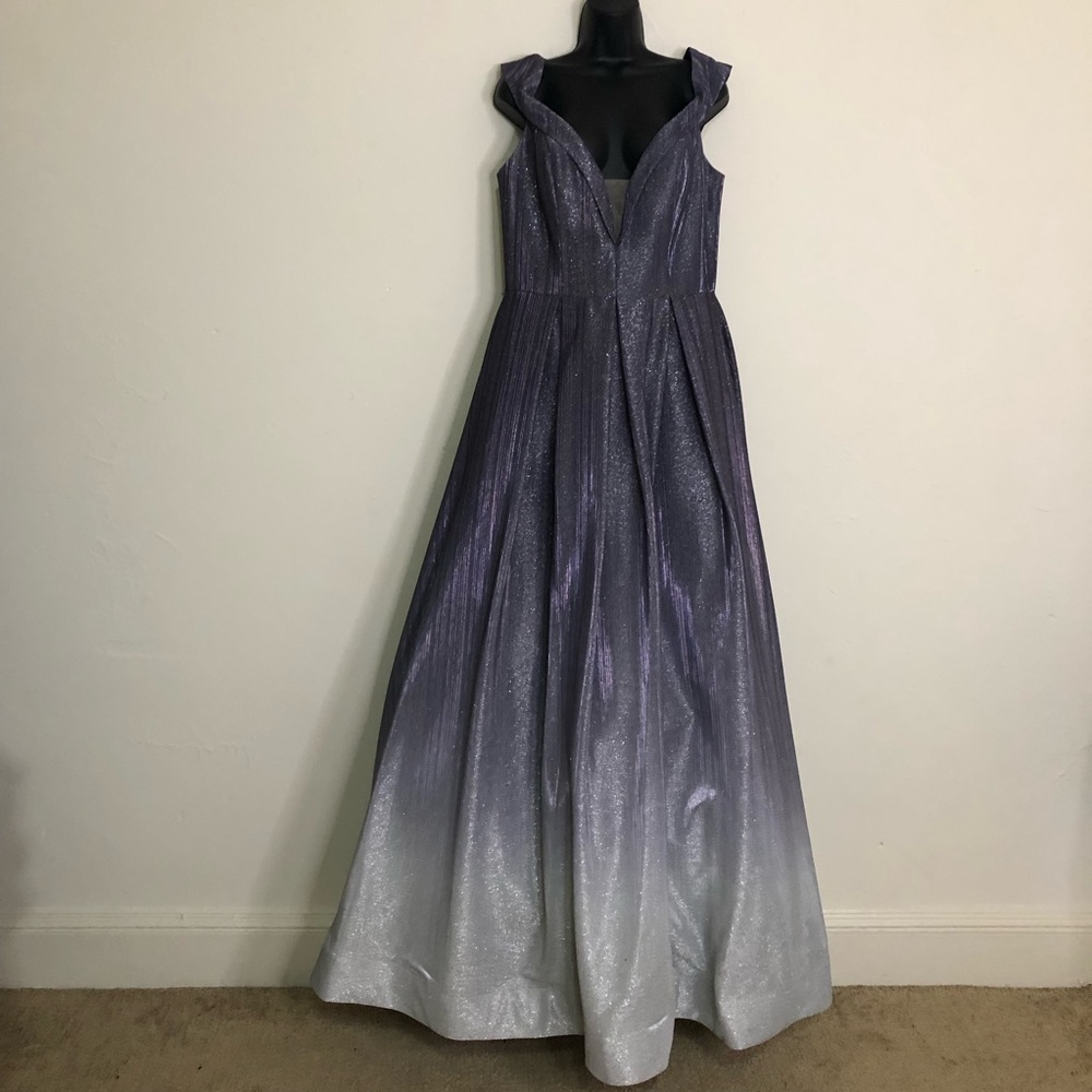 Colors Lilac Multi Glitter Ombre Prom Gown - Size 16 - NWT